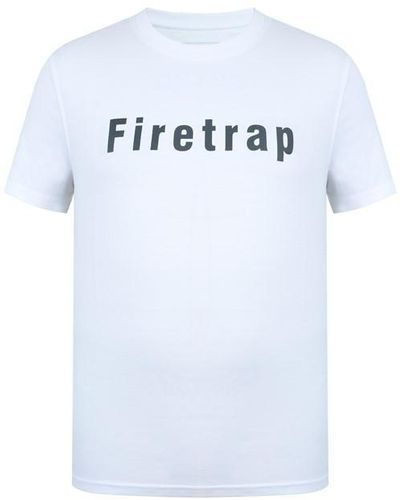 Firetrap Large Logo T Shirt - White