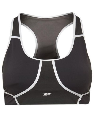 Reebok Racer Colorblocked Padded Bra (plus Size) Wome - Black