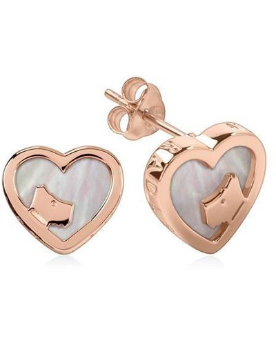 Radley Love Mother Of Pearl Heart Earrings - Pink