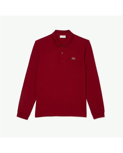 Lacoste Long Sleeve Embroidered Polo Shirt in Blue for Men Lyst UK