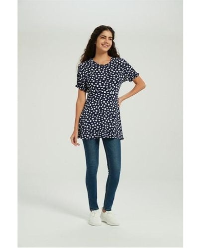 Be You Puff Sleeve Tunic - Blue
