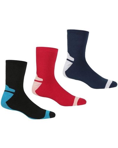 Regatta Ladies 3 Pack Socks - Blue