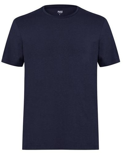 PAIGE Cash Crew Neck T Shirt - Blue