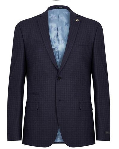 Ted Baker Gradient Check Jacket - Blue
