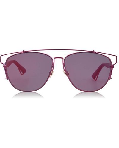 Dior Red Matte 0cd000621 Rectangle Sunglasses - Purple