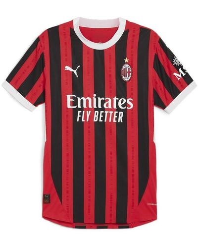 PUMA Ac Milan Authentic Home Shirt 2024 2025 Adults - Red