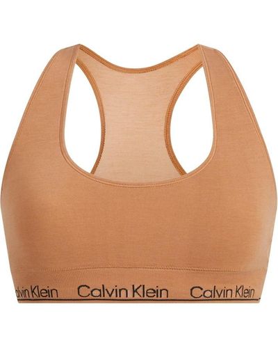 Calvin Klein Modern Seamless Racerback Bralette - Brown
