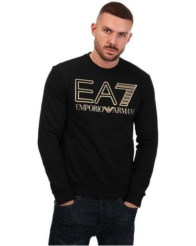 EA7 Logo Print Sweatshirt - Black