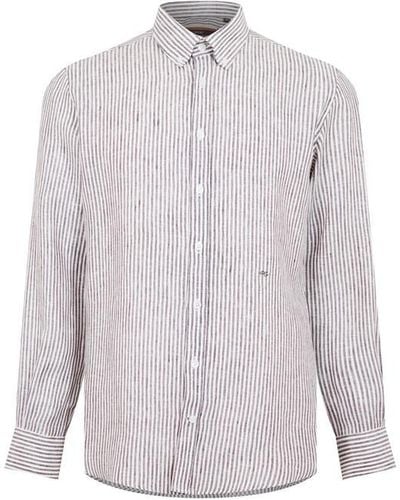 Patrick Grant Studio Jermyn Tailored Fit Striped Shirt - Grey