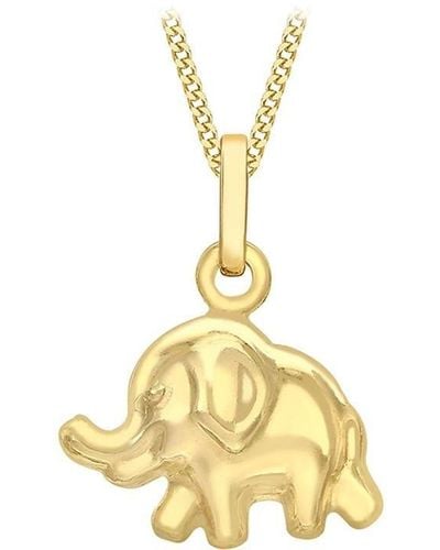 Be You 9ct Mini Elephant Necklace - Metallic
