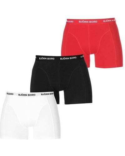 Björn Borg Bjorn 3 Pack Solid Boxer Shorts - Black