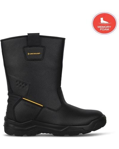 Dunlop Safety rigger Steel Toe Cap Safety Boots - Black