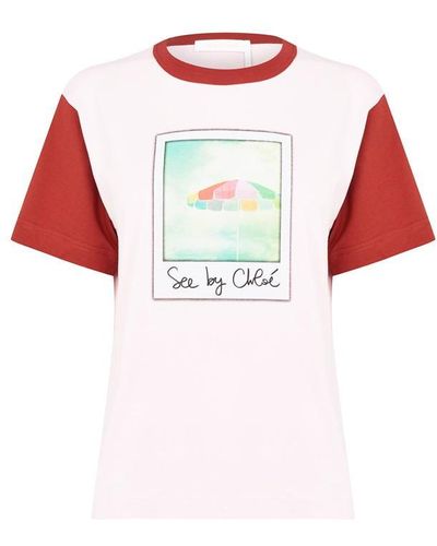 See By Chloé Parasol T Shirt - Red