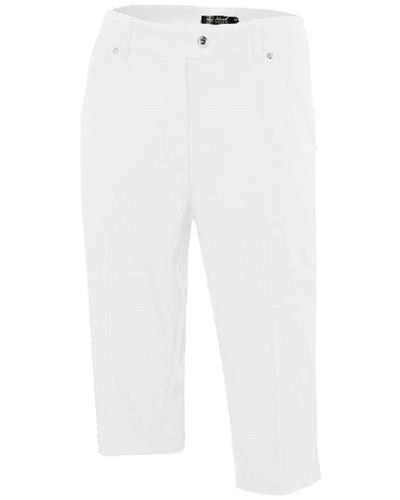 Island Green Stretch Bermuda Shorts - White