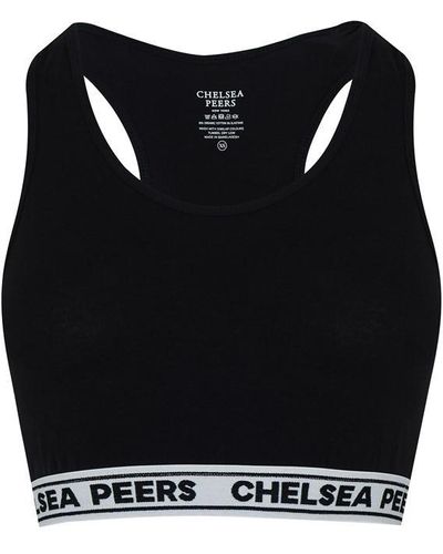 Chelsea Peers Logo Band Racerback Bralette - Black