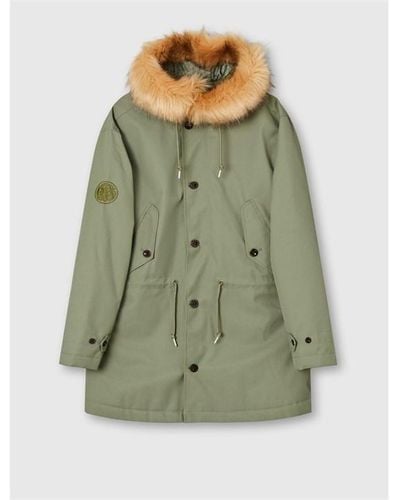 pretty green fur parka