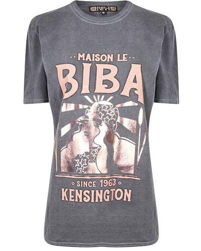 Biba Vintage Printed T-shirt - Grey