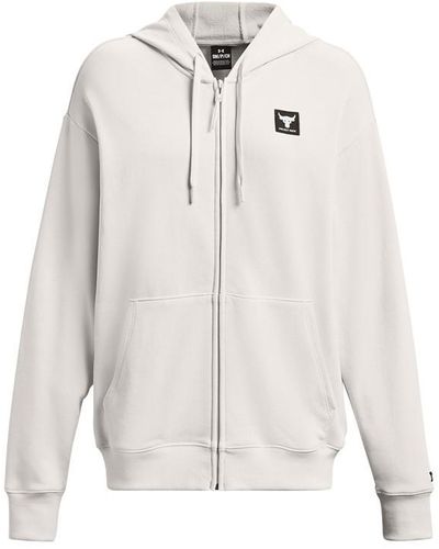 Under Armour S Hw Terry Full Zip Os Hoodie Green Xl - White