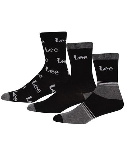 Lee Jeans Socks Moi 3p Ld99 - Black