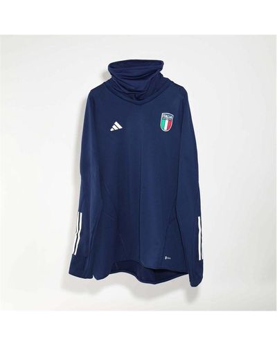 adidas Italy 2023/24 Warm Up Top - Blue