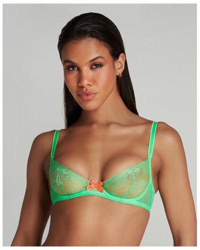 Agent Provocateur Isedora Plunge Underwired Bra - Green