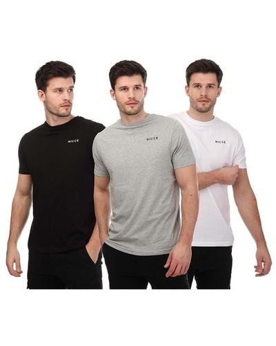 Nicce London Sully 3 Pack T-shirts - Multicolour
