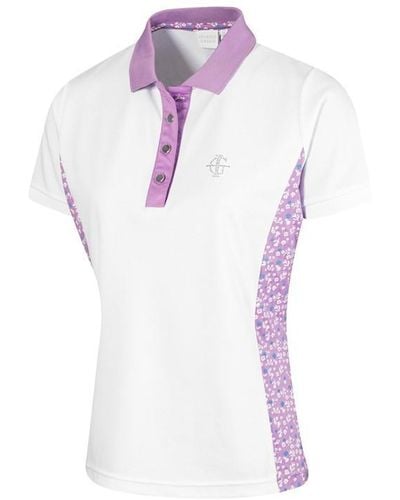 Island Green Golf Panelled Polo Shirt Ladies - White