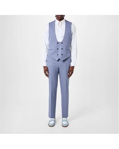 Twisted Tailor Buscott Slim Fit Waistcoat - Blue
