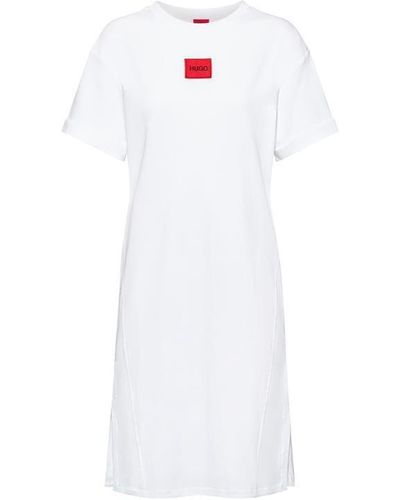 HUGO Red Label T Shirt Dress - White