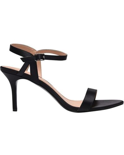 Linea Strap Mid Heeled Sandals - Black