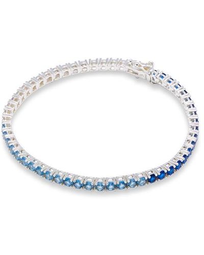 Common Lines Tennis Bracelet - Blue