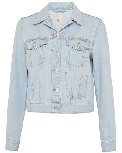 French Connection Macee Micro Western Denim Jacket - Blue