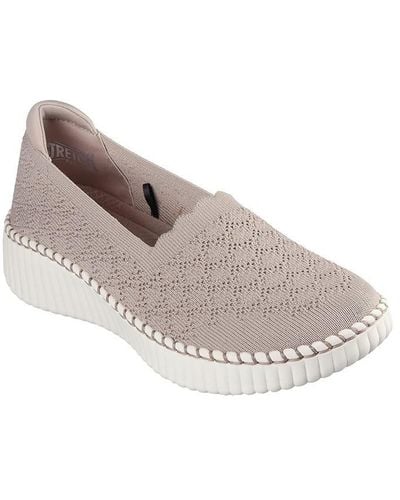 Skechers Scallop Crochet Knit Loafer W Air- Slip On Trainers - Grey