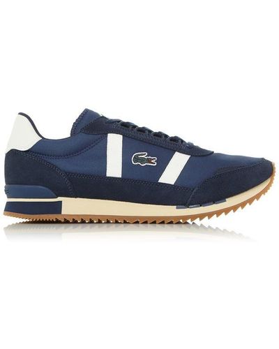 Lacoste Partner Retro Cort Lines Runner Trainers - Blue