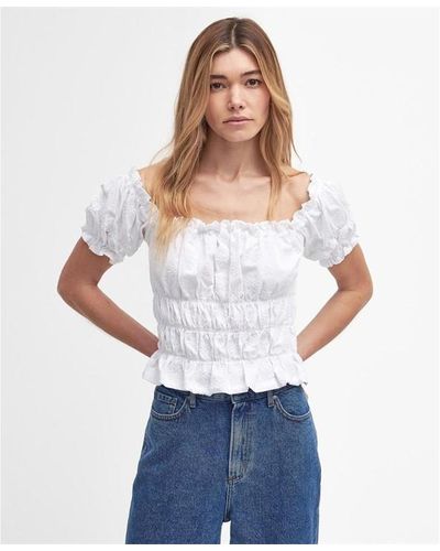 Barbour Nicola Off-the-shoulder Top - White