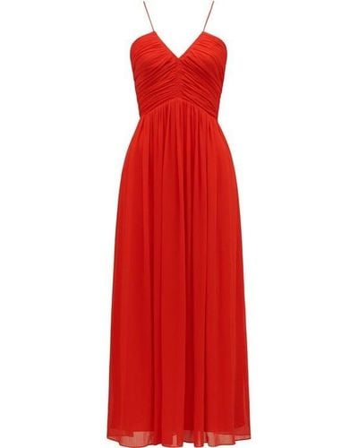 Forever New Nakita Ruched Bodice Maxi Dress - Red