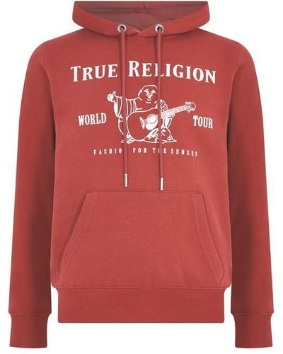 True Religion S Oth Hoodie Cowhide Xl - Red