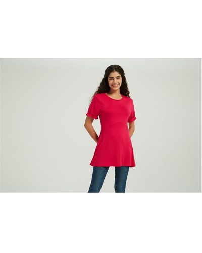 Be You Puff Sleeve Tunic - Red