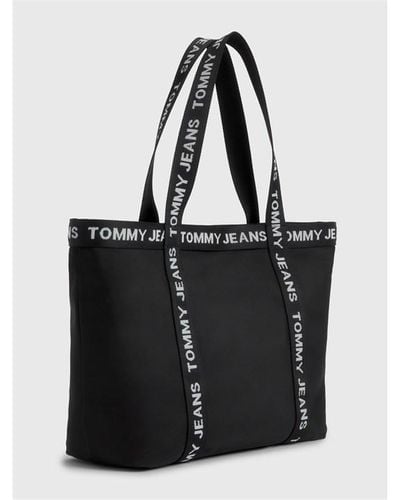 Tommy Hilfiger Logo Tape Tote Bag - Black