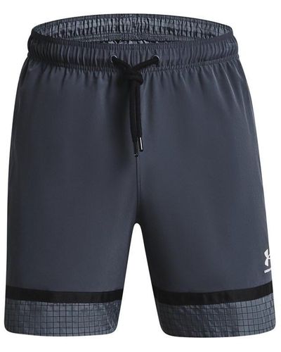 Under Armour S Acc Woven Shorts Grey S - Blue