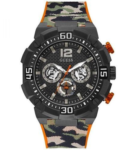 Guess Navigator Sport Camo Watch Gw0264g2 - Black