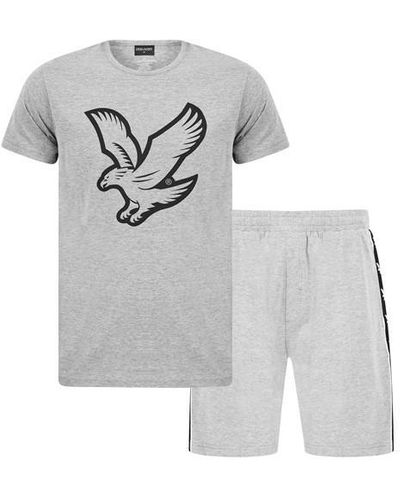 Lyle & Scott Tapered Short Pyjama Set - Grey