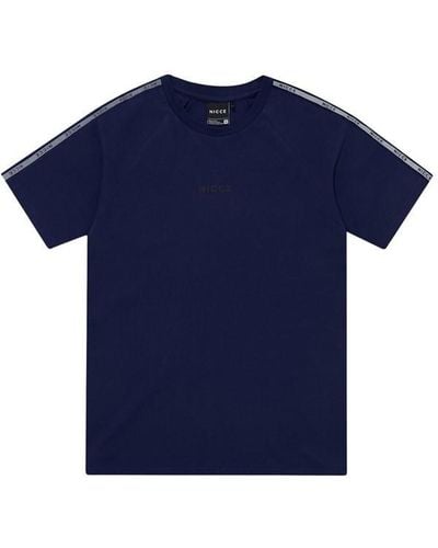 Nicce London Delt Tape T-shirt - Blue