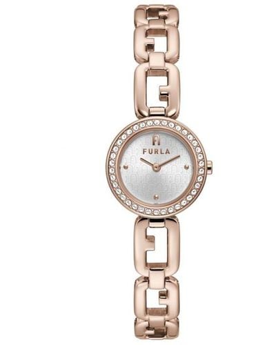Furla Arco Chain Rose Gold Watch Ww00015007l3 - Metallic