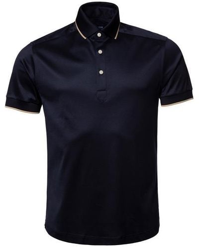 Eton Filo Di Scozia Polo Shirt Slim Fit - Black