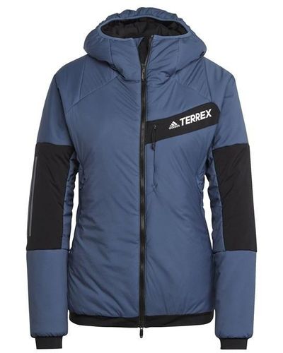 adidas Terrex Techrock Stretch Primaloft Hooded Jacket - Blue