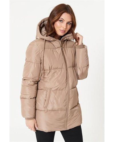Be You Hooded Puffer Coat - Natural