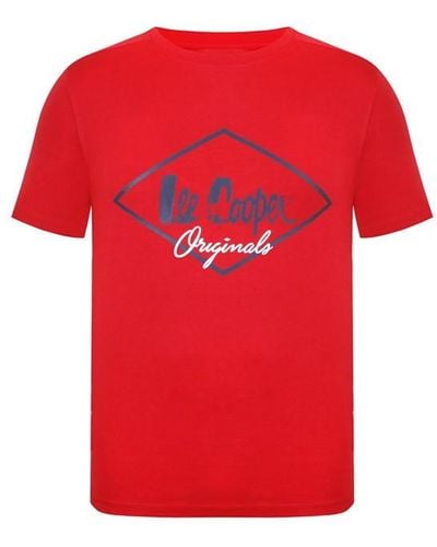 Lee Cooper Cooper Logo T Shirt - Red