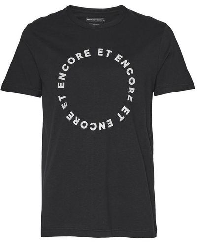 French Connection Encore Et Encore Slogan T-shirt - Black