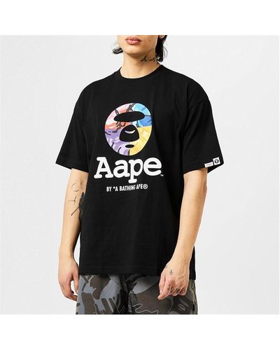 Aape Moon Face T Shirt - Black